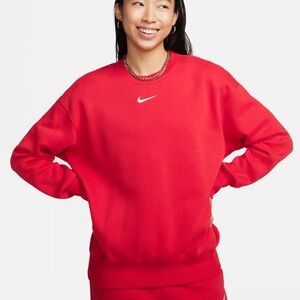 Nike Sportswear Phoenix Fleece Solid Color Crewneck Pullover Sweatshirt Size M